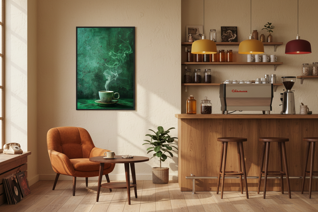 Kaffe Plakat 72 i cafe