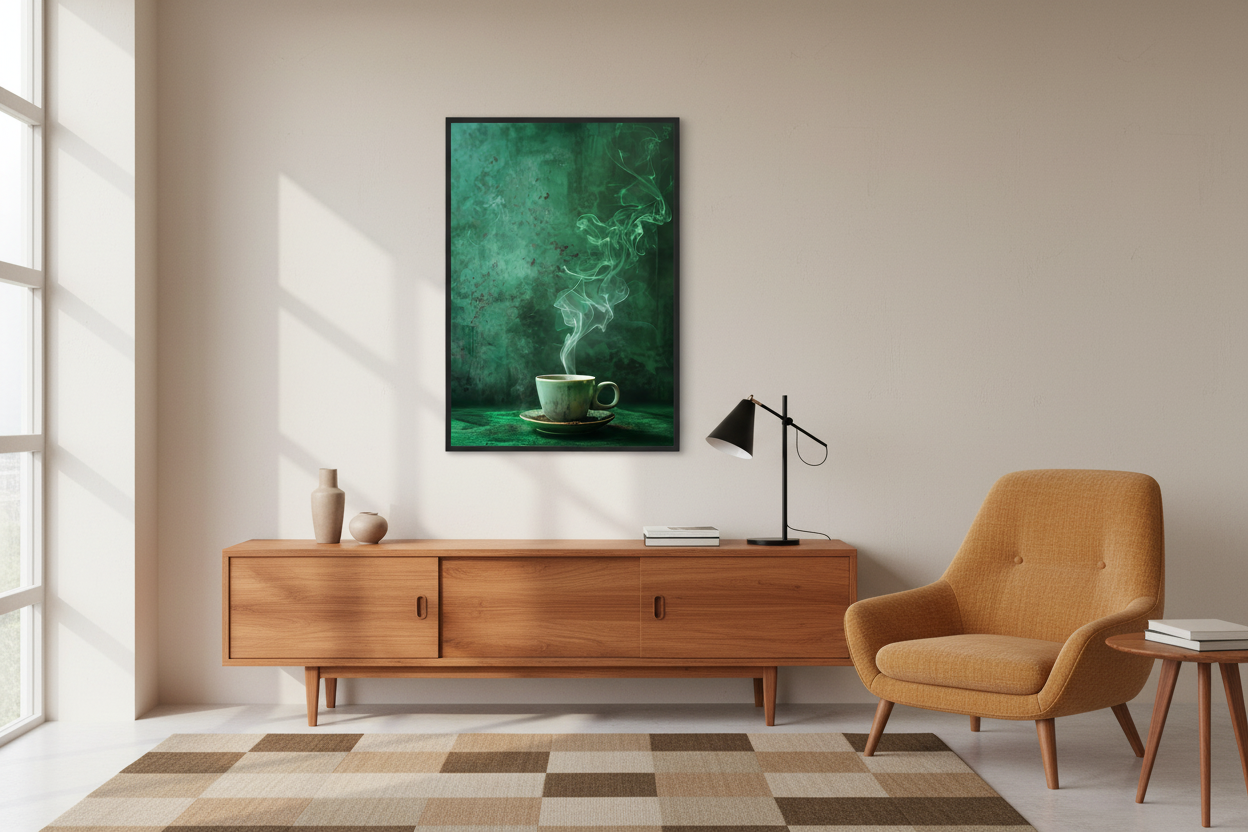 Kaffe Plakat 72 i kontor 1980'erne