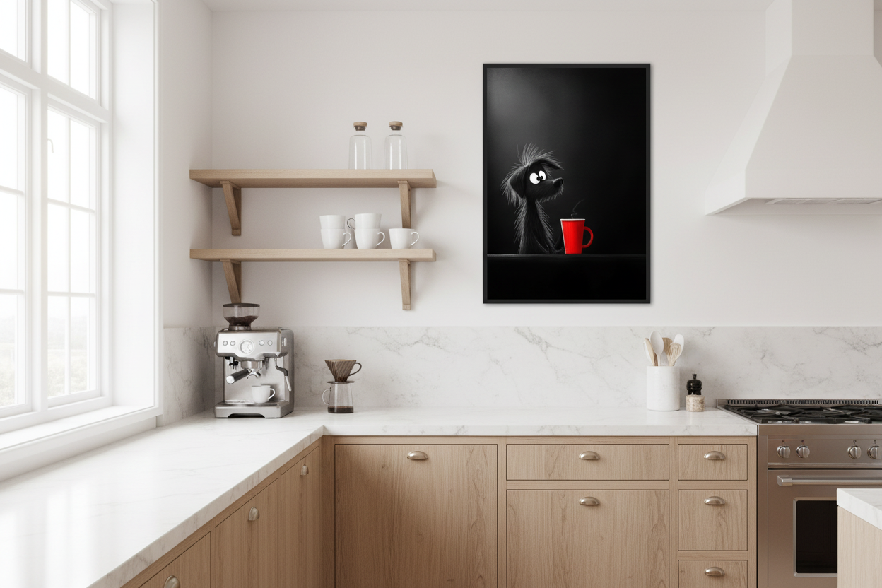 Kaffe Plakat 75 i køkken