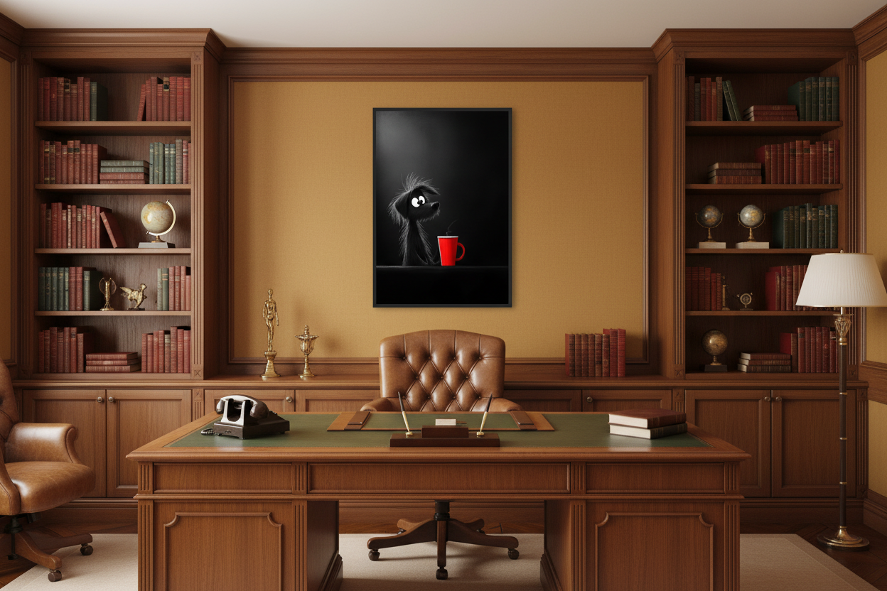 Kaffe Plakat 75 i kontor 1960'erne