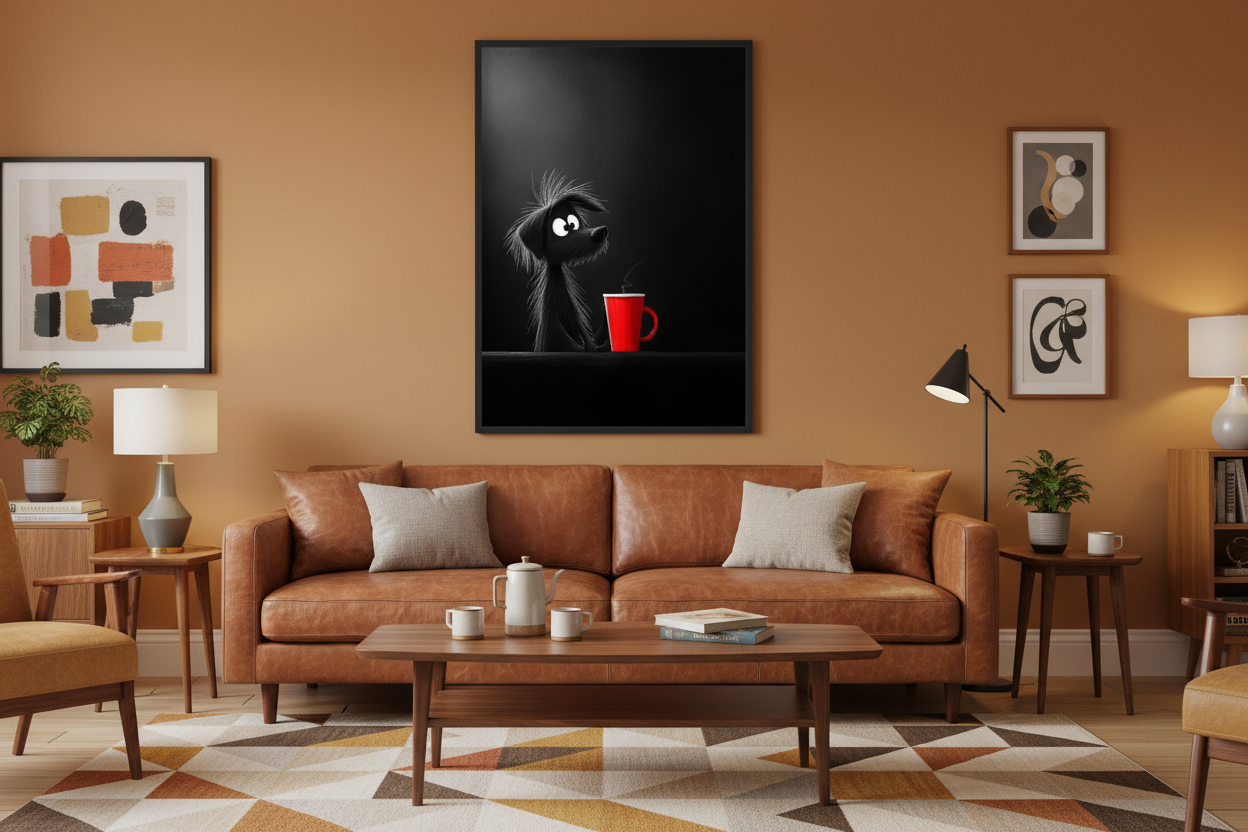 Kaffe Plakat 75 i stue