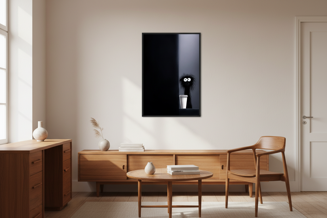 Kaffe Plakat 76 i kontor 1980'erne