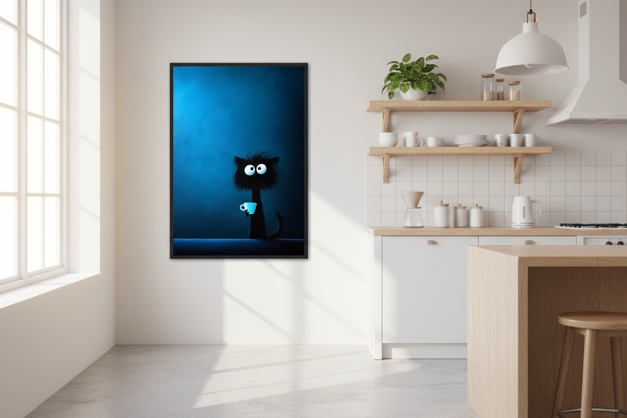 Kaffe Plakat 77 i køkken