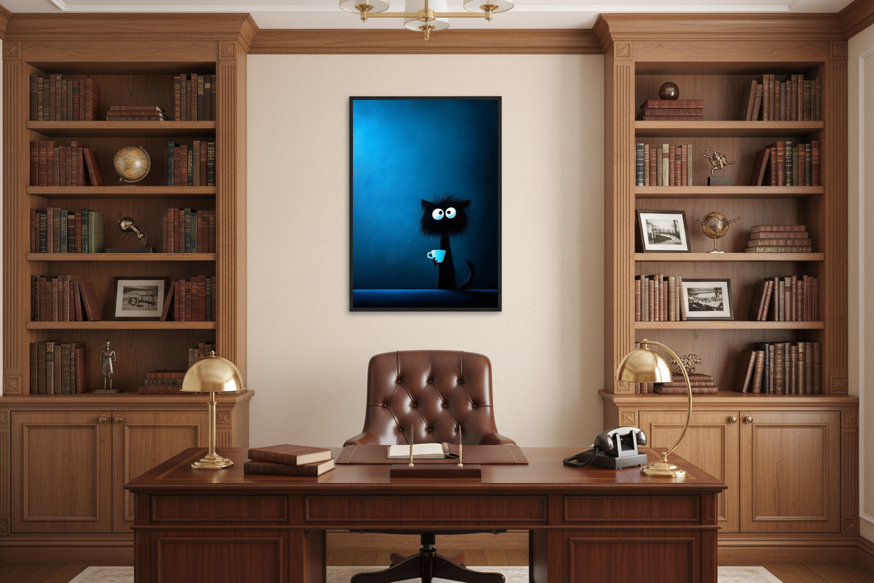 Kaffe Plakat 77 i kontor 1960'erne