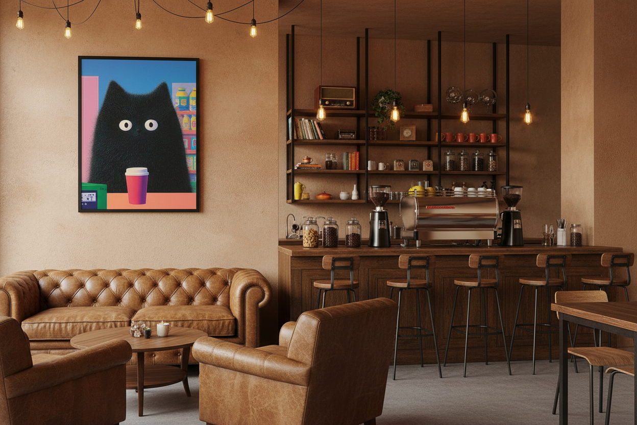 Kaffe Plakat 79 i cafe