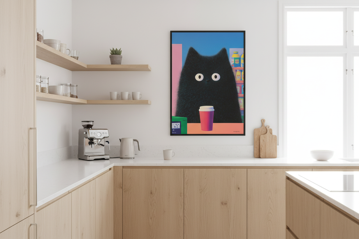 Kaffe Plakat 79 i køkken