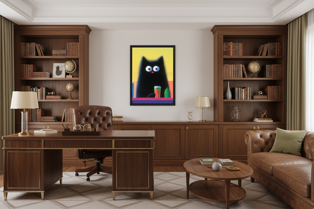 Kaffe Plakat 80 i kontor 1960'erne