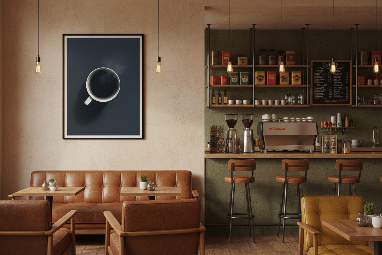 Kaffe Plakat 82 i cafe