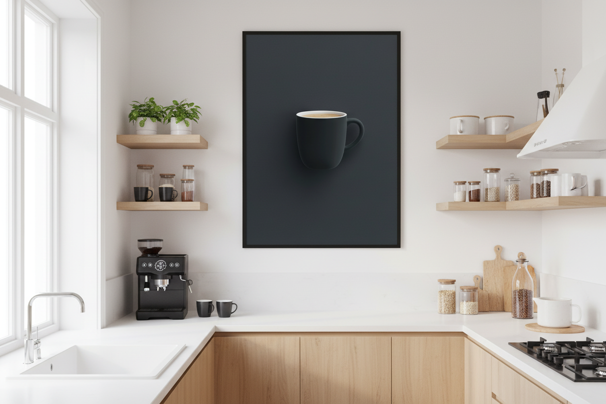 Kaffe Plakat 83 i køkken