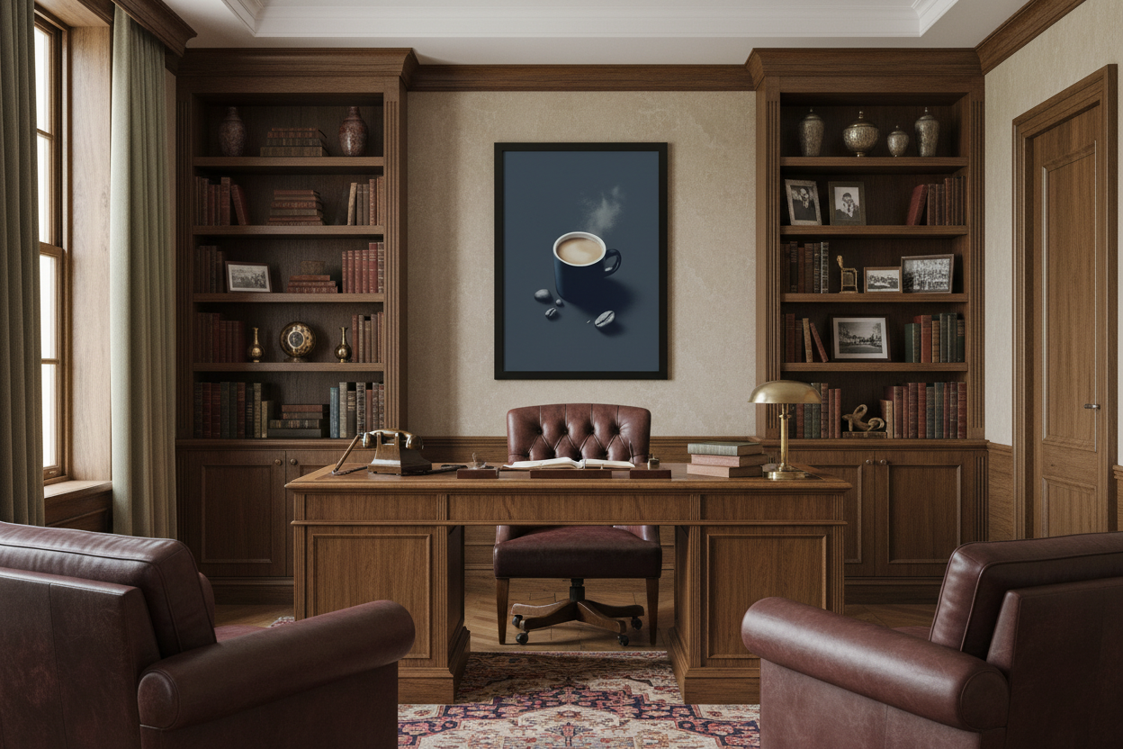 Kaffe Plakat 84 i kontor 1960'erne