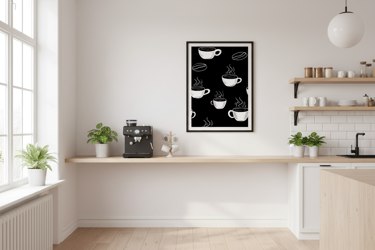 Kaffe Plakat 85 i køkken