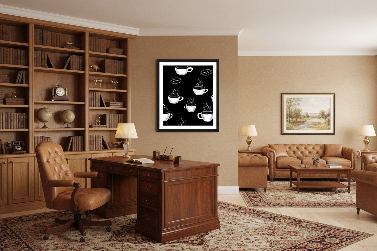 Kaffe Plakat 85 i kontor 1960'erne