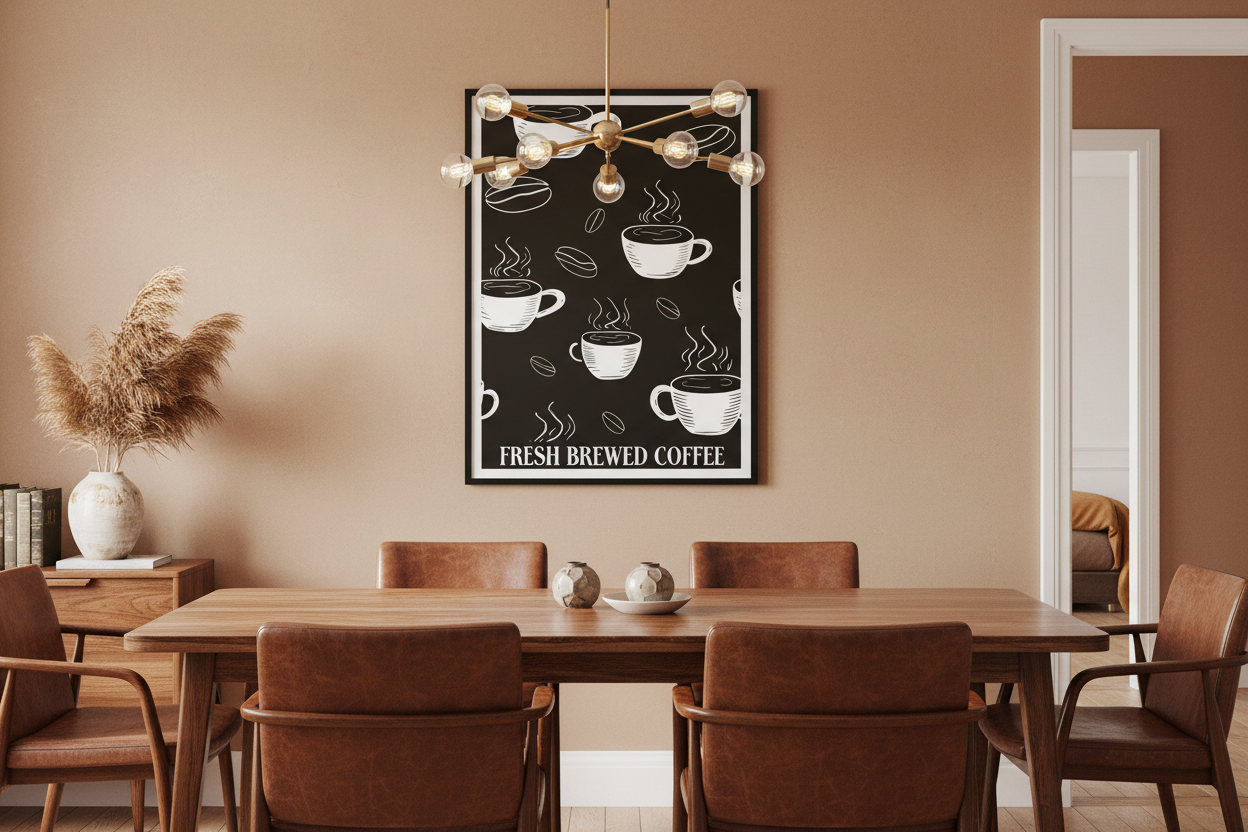 Kaffe Plakat 85 i spisestue