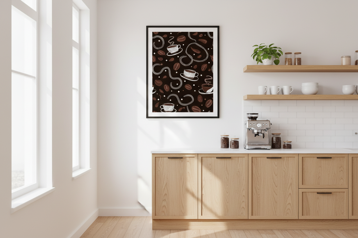 Kaffe Plakat 86 i køkken