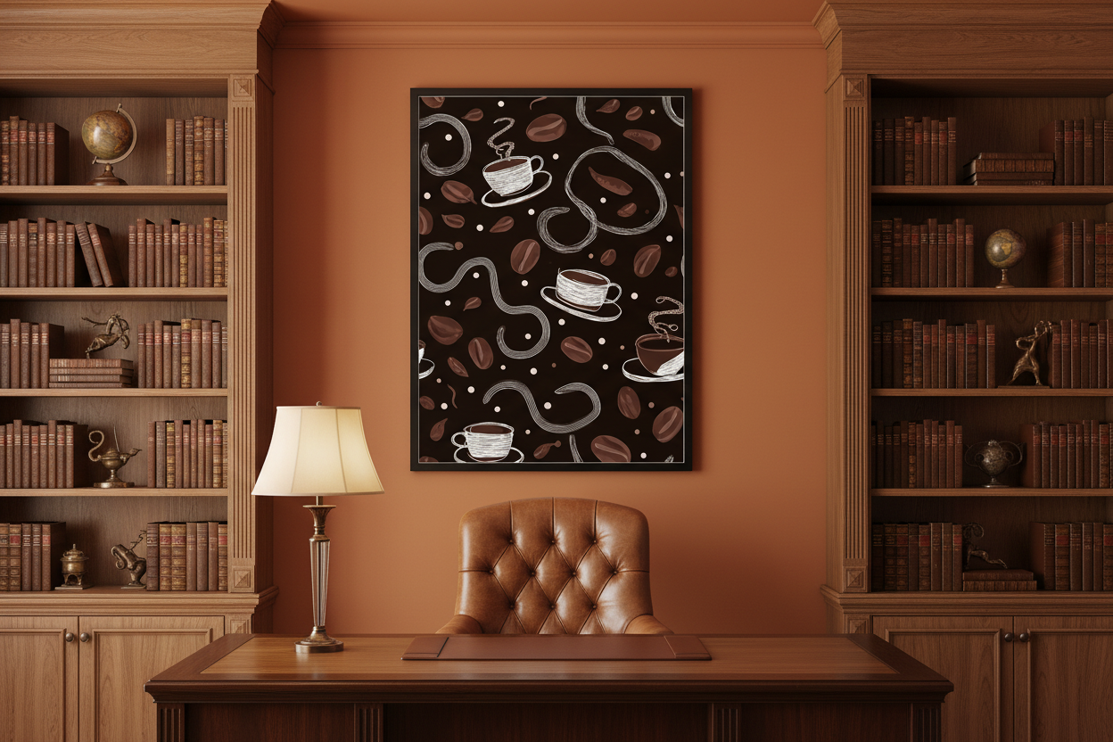 Kaffe Plakat 86 i kontor 1960'erne