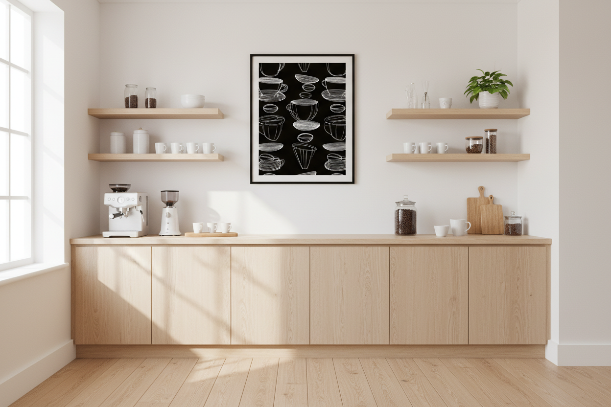 Kaffe Plakat 87 i køkken