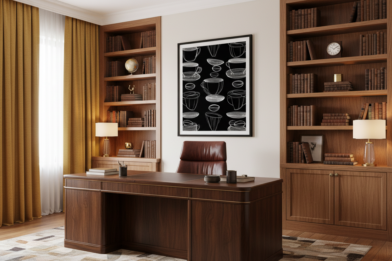 Kaffe Plakat 87 i kontor 1960'erne