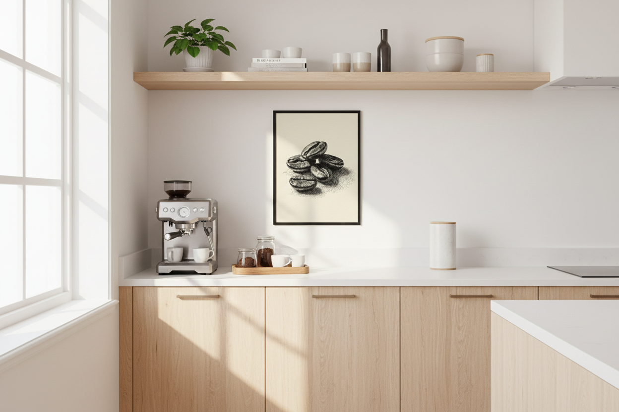 Kaffe Plakat 89 i køkken