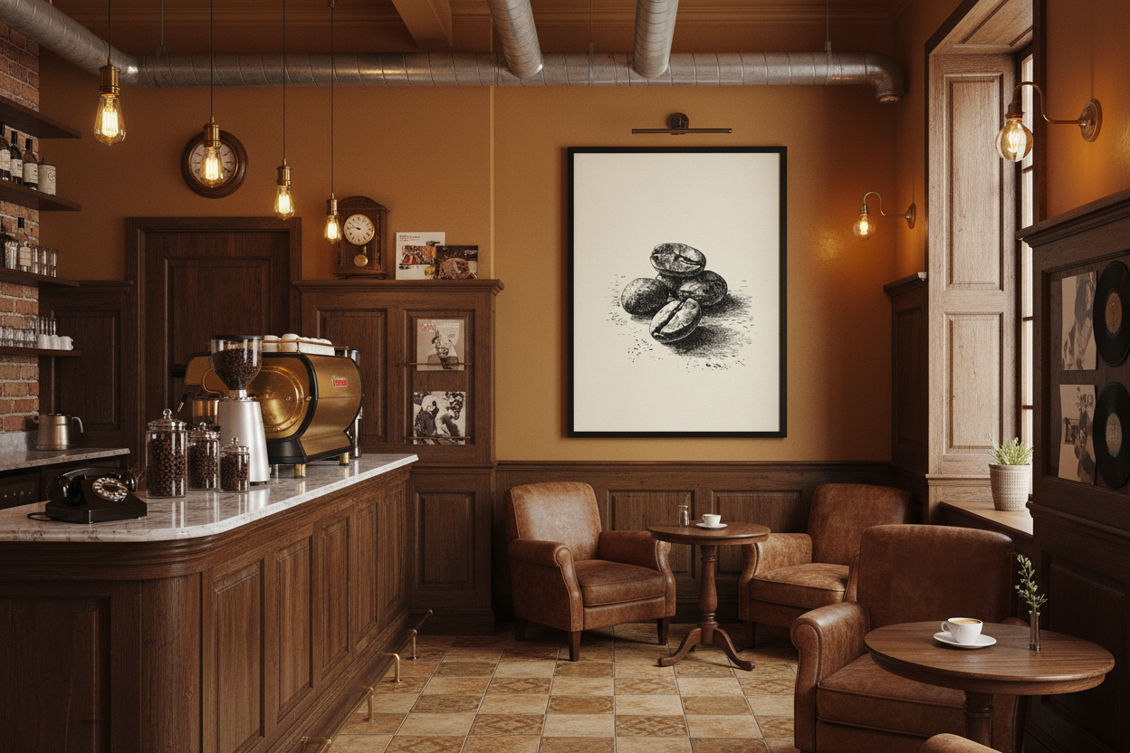 Kaffe Plakat 91 i cafe