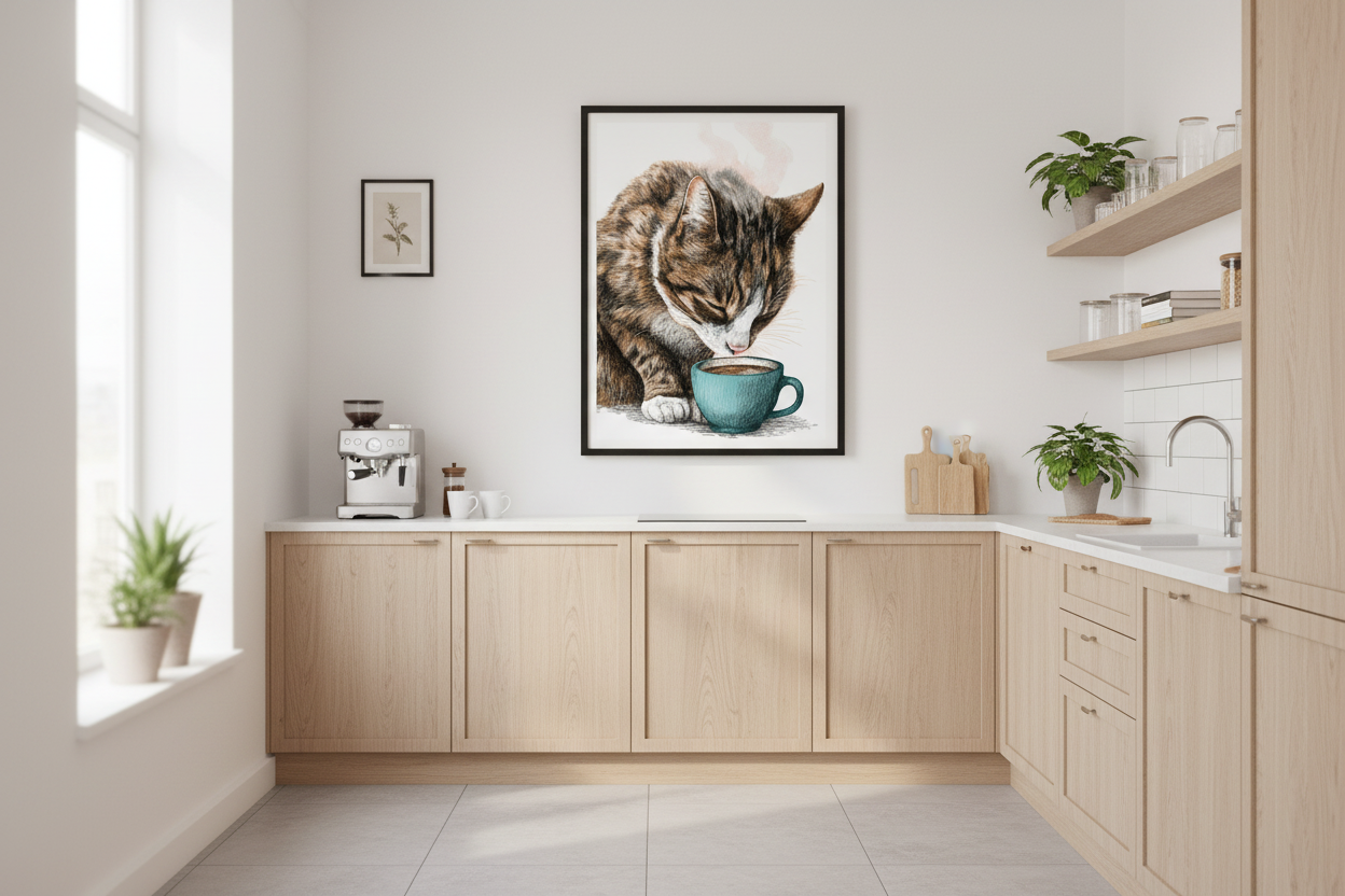 Kaffe Plakat 92 i køkken