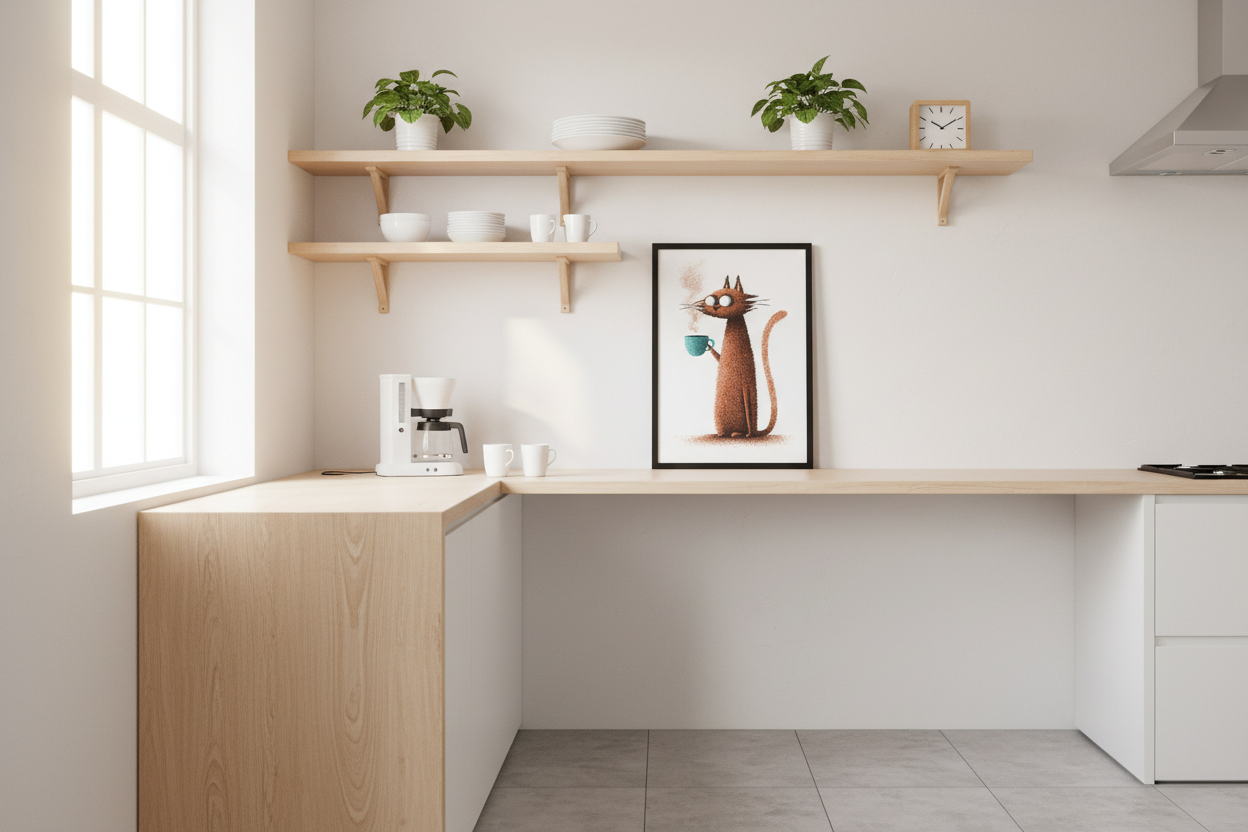 Kaffe Plakat 93 i køkken