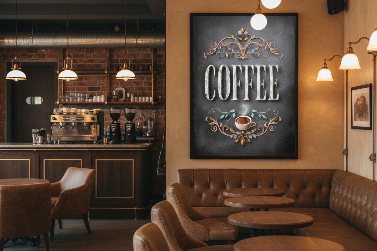 Kaffe Plakat 95 i cafe