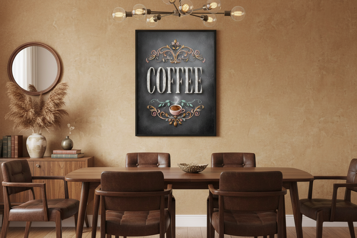 Kaffe Plakat 95 i spisestue