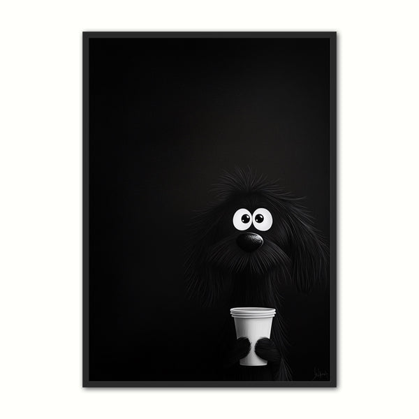 Kaffe Plakat Hund Morgenkaffe