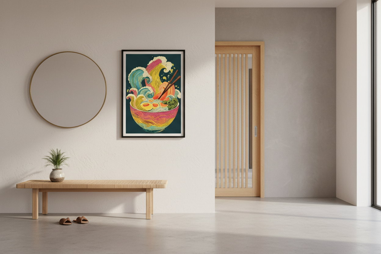 Nordisk entré med japansk plakat