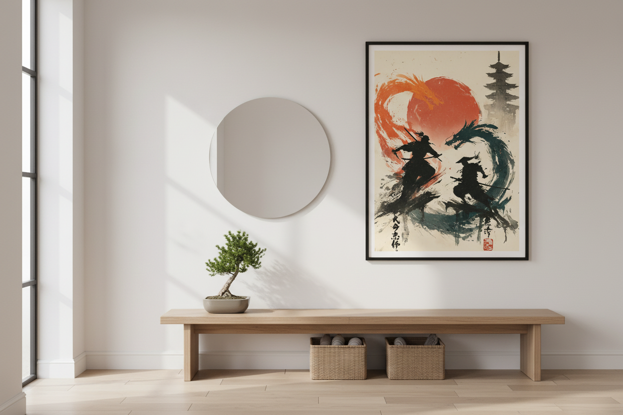 Nordisk entré med japansk plakat