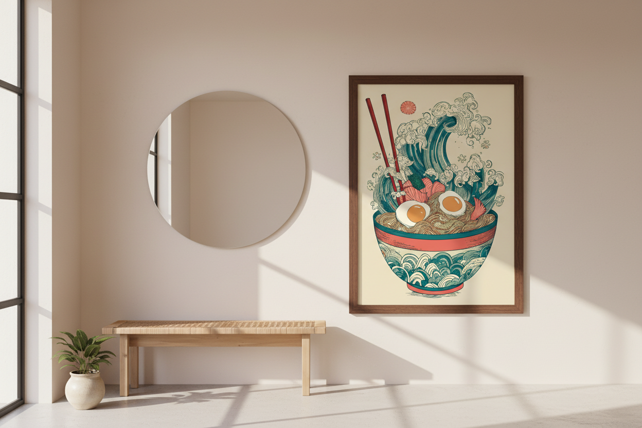 Nordisk entré med japansk plakat