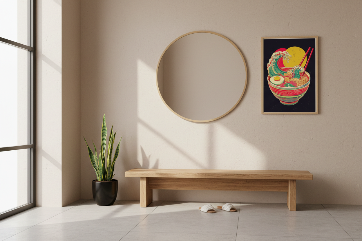 Nordisk entré med japansk plakat