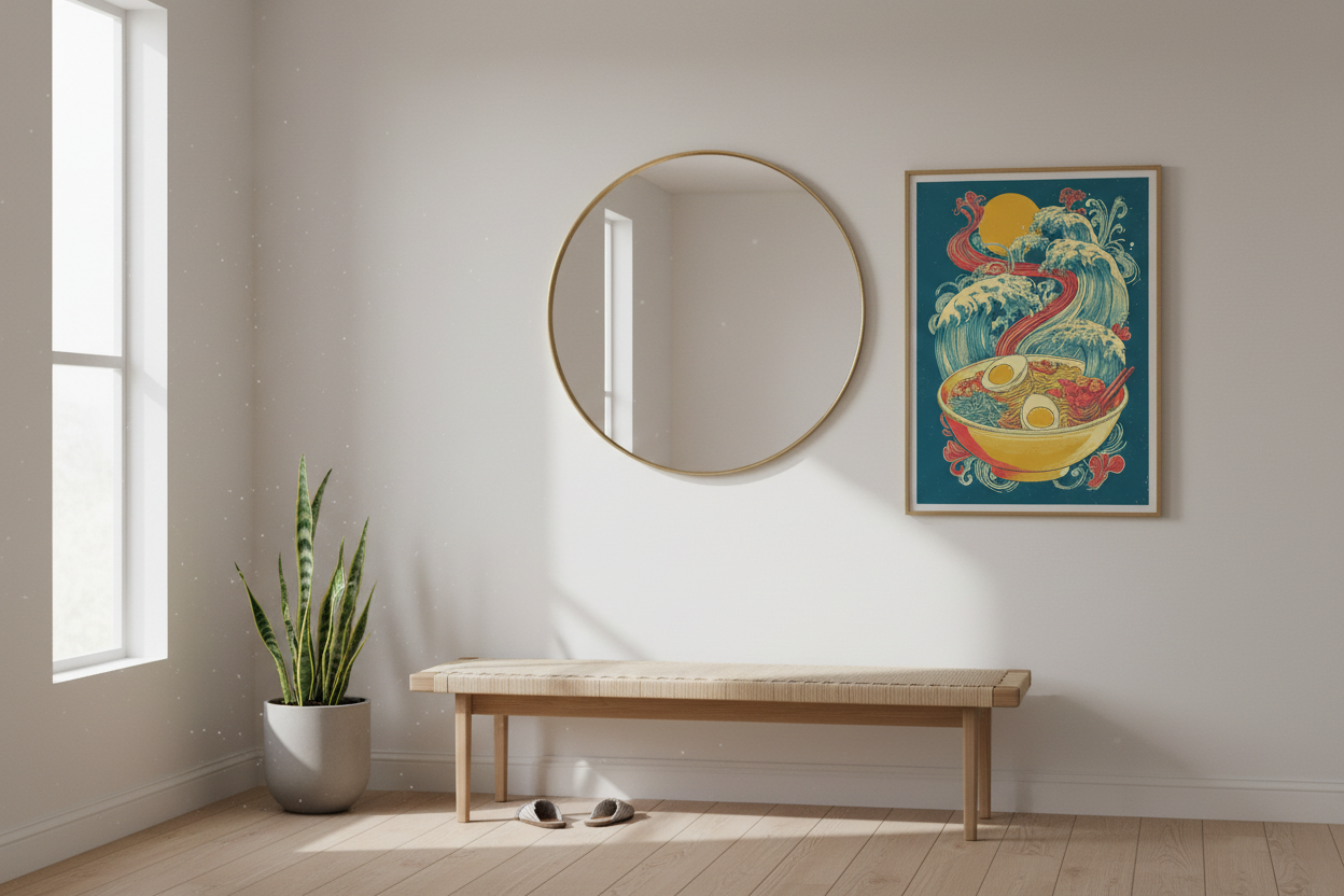 Nordisk entré med japansk plakat