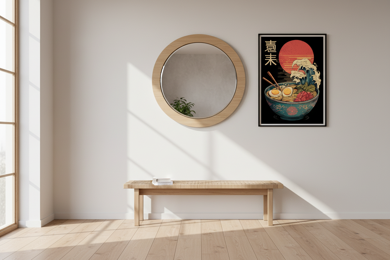 Nordisk entré med japansk plakat