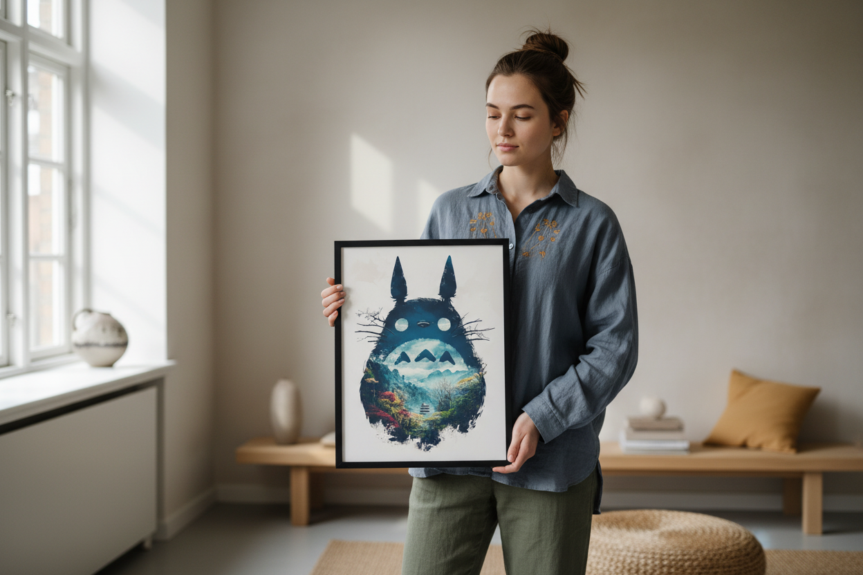 Person med plakat