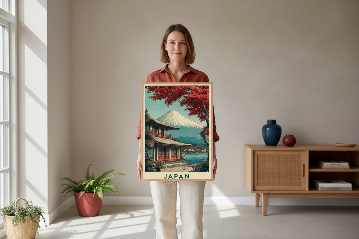 Person med plakat