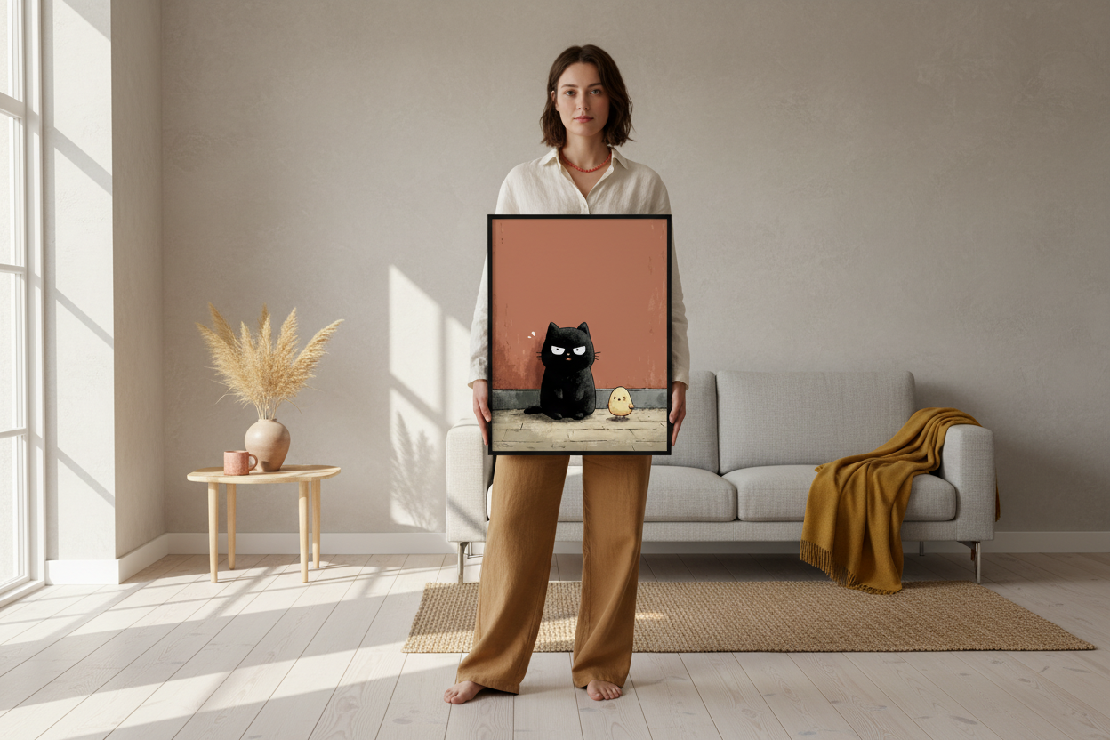 Person med plakat