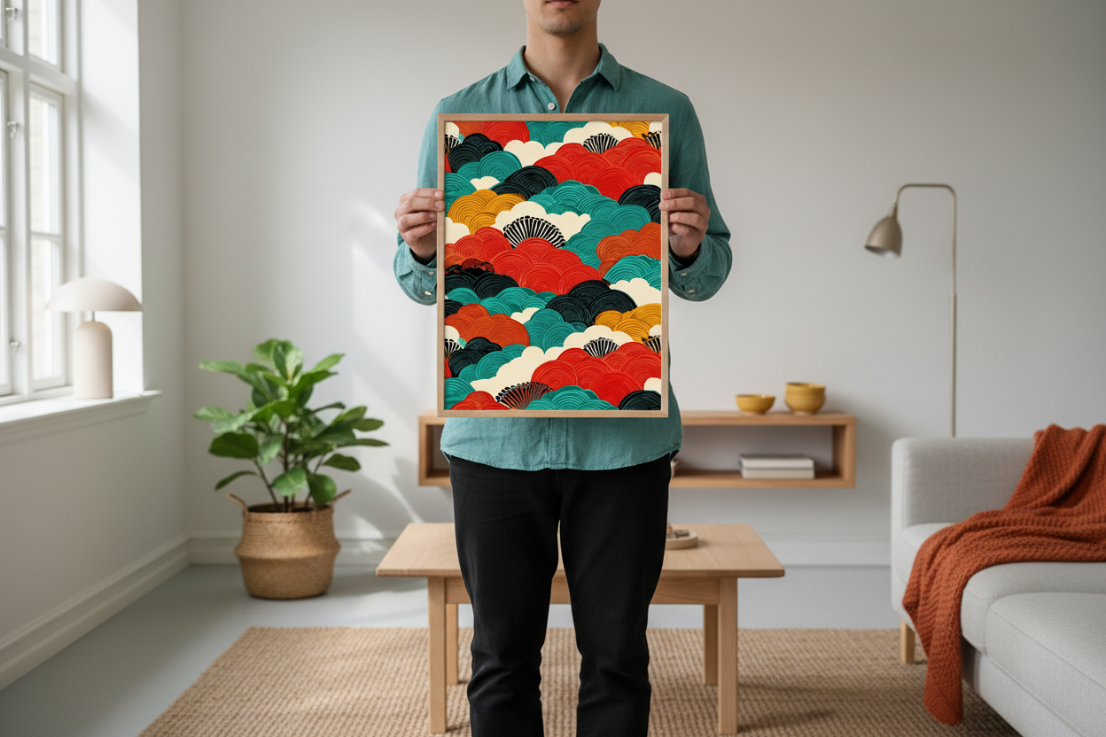 Person med plakat