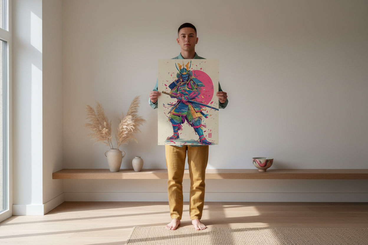 Person med plakat