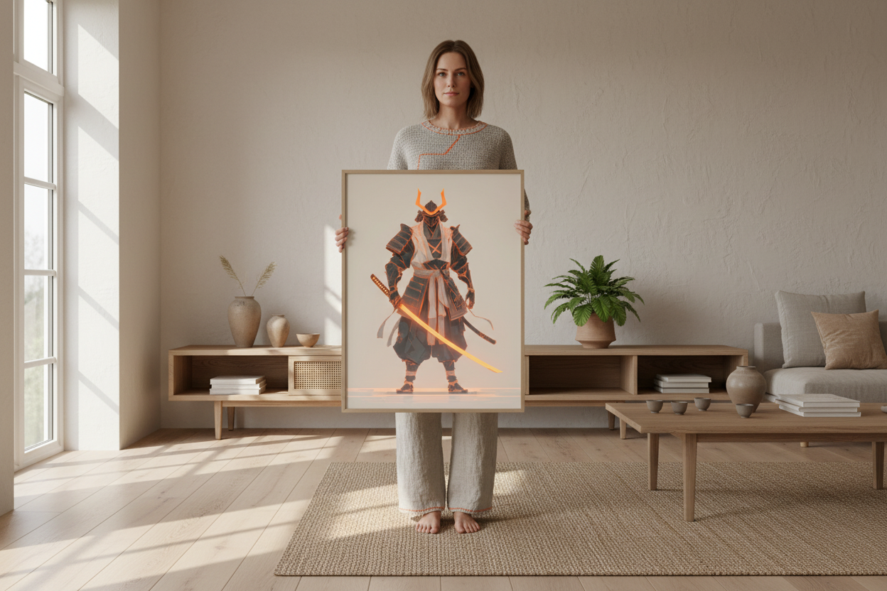 Person med plakat