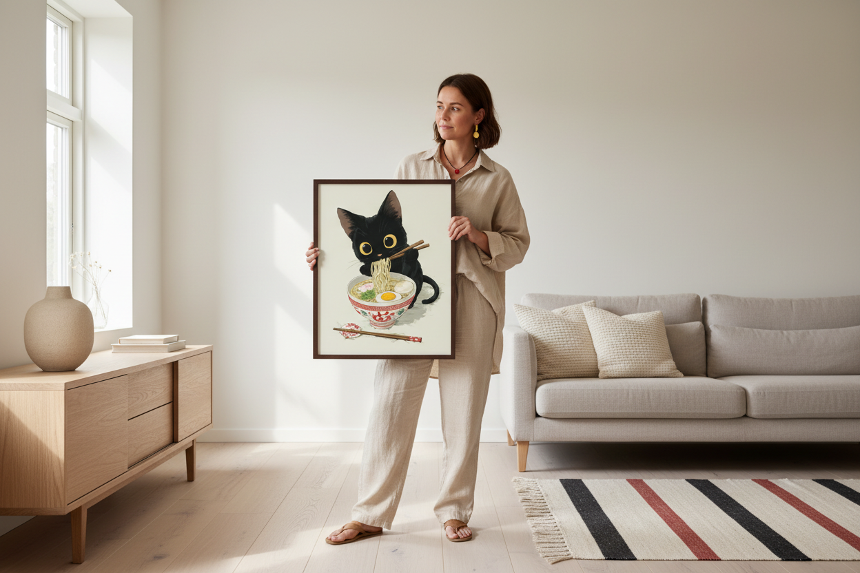 Person med plakat