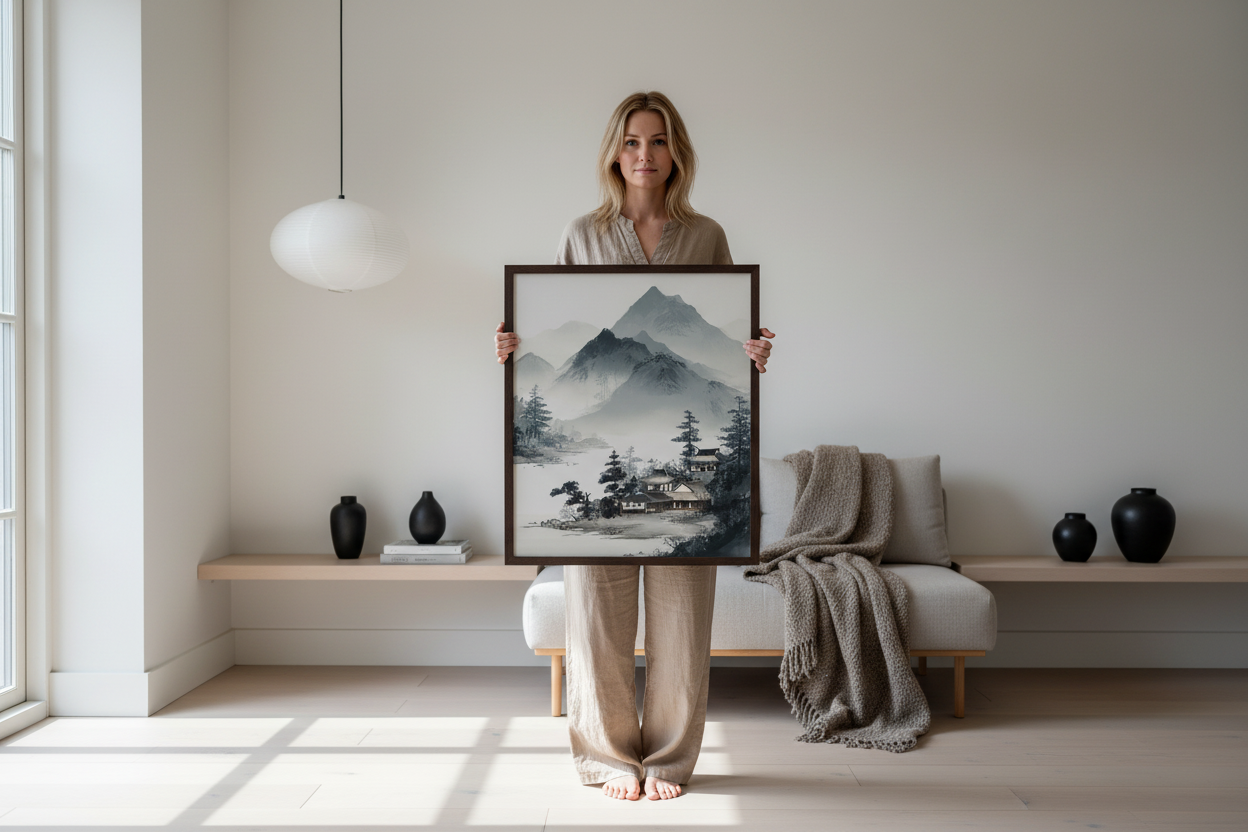 Person med plakat