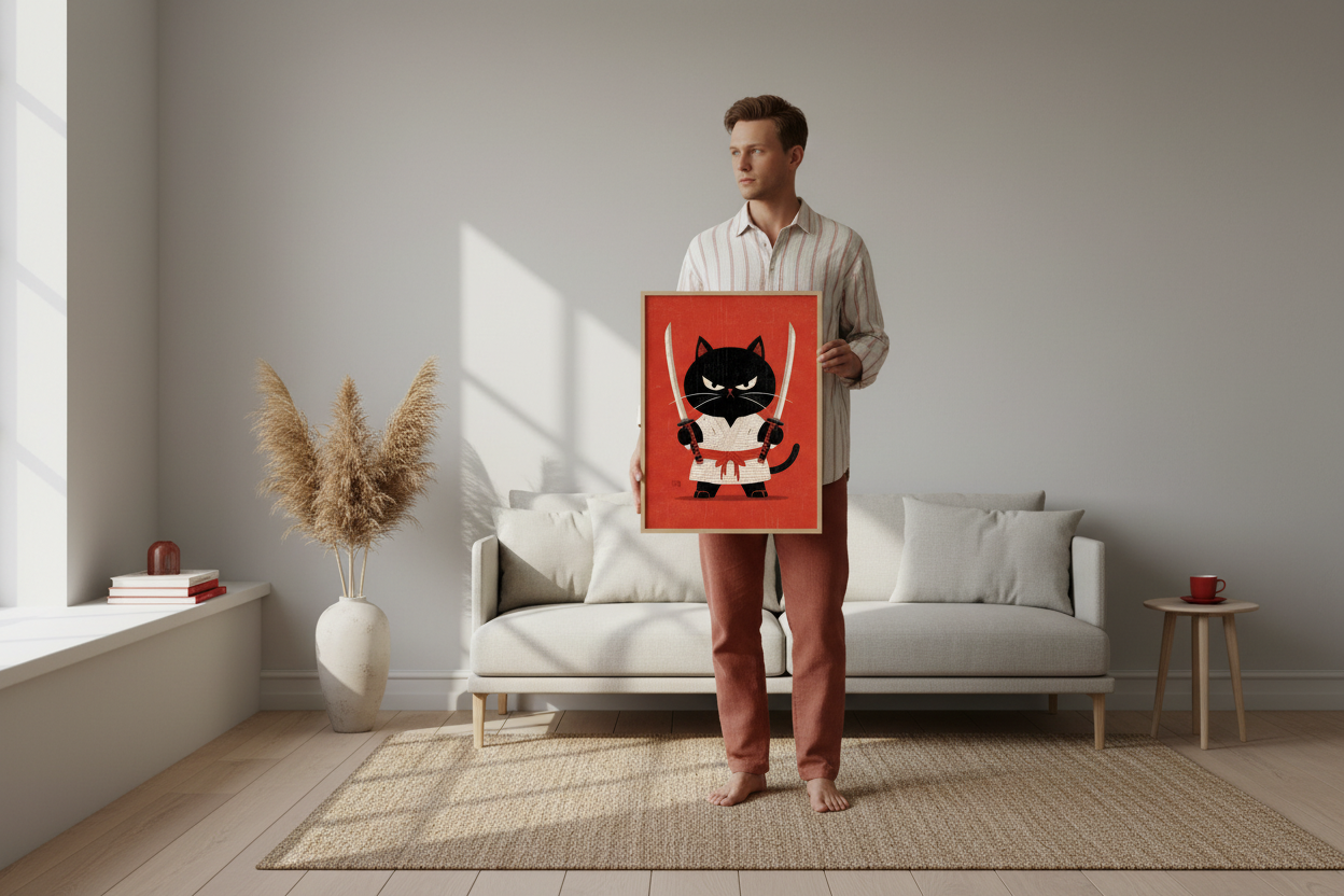 Person med plakat
