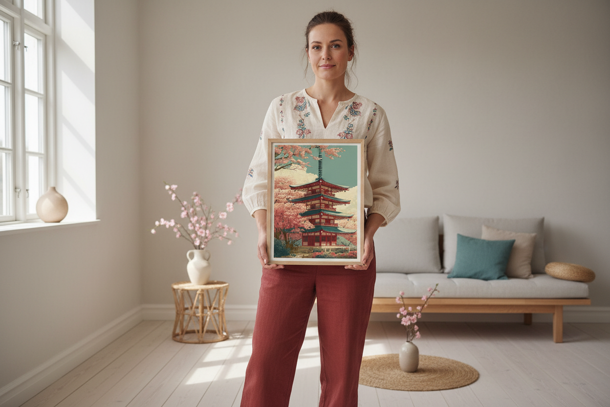 Person med plakat