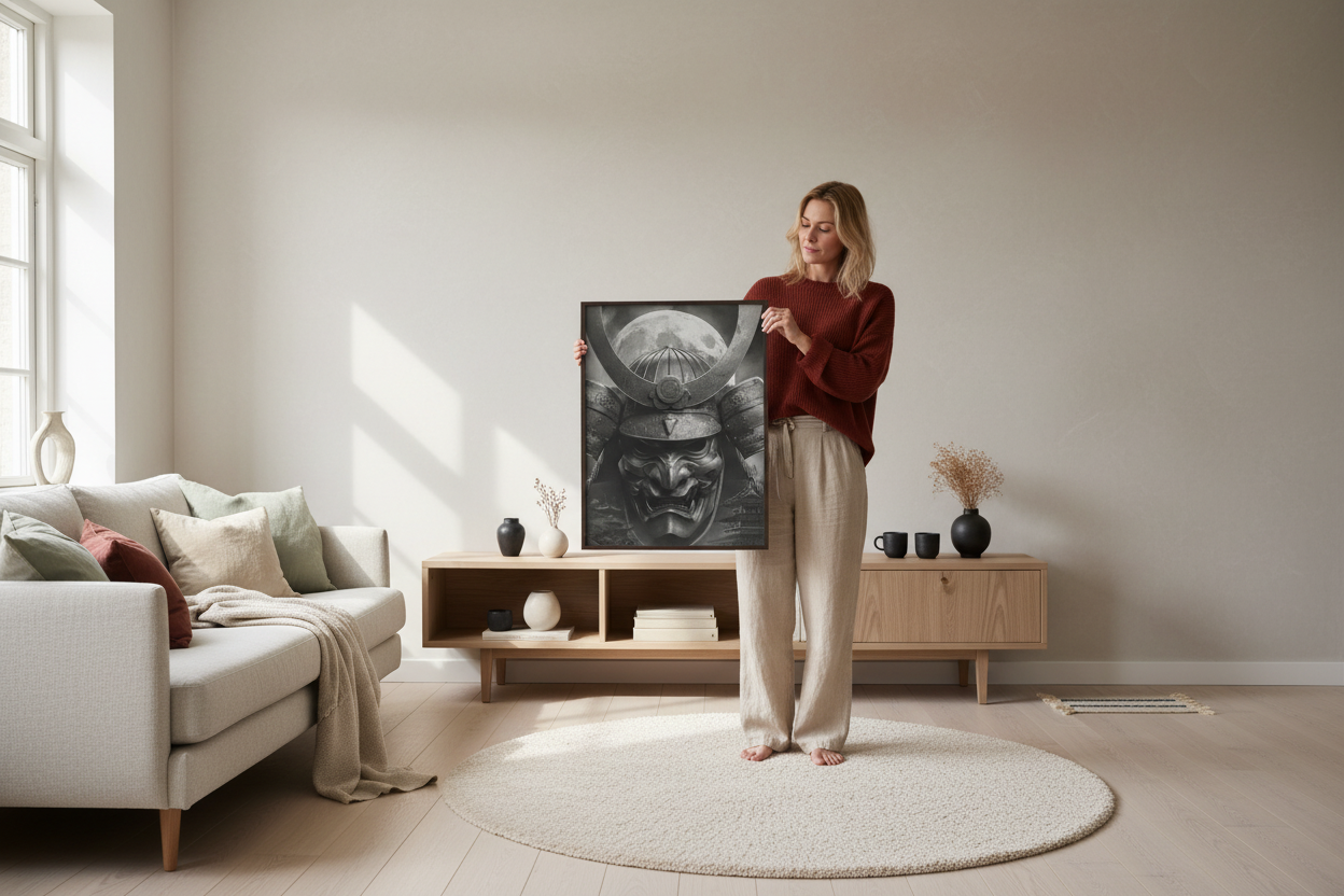 Person med plakat