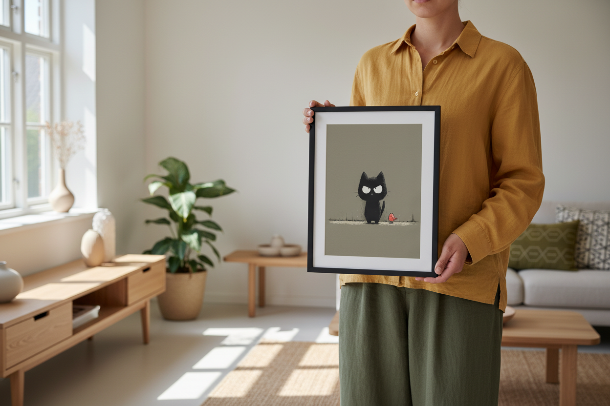 Person med plakat