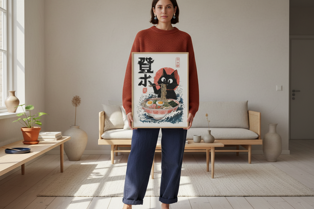 Person med plakat