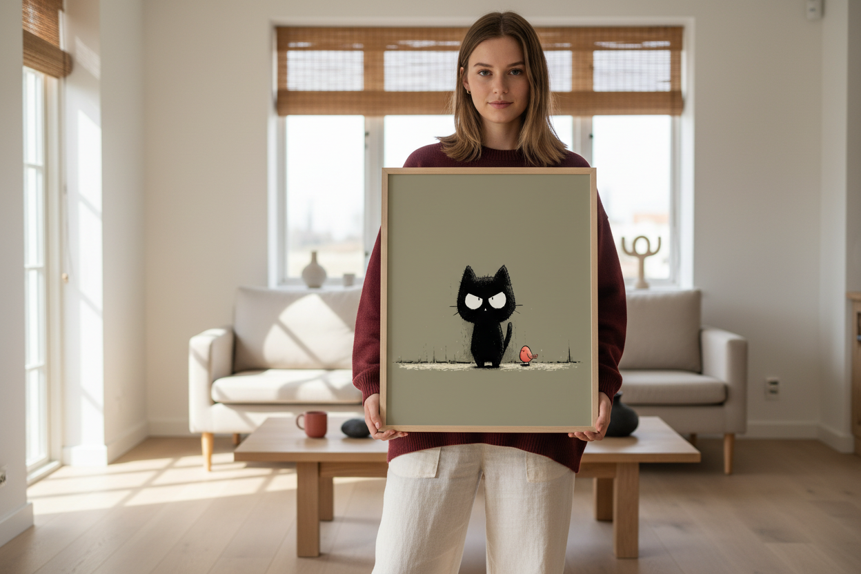 Person med plakat