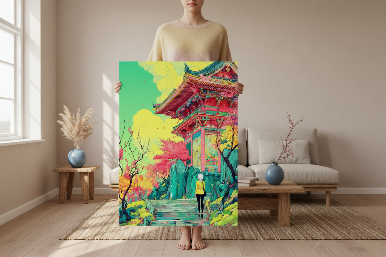 Person med plakat