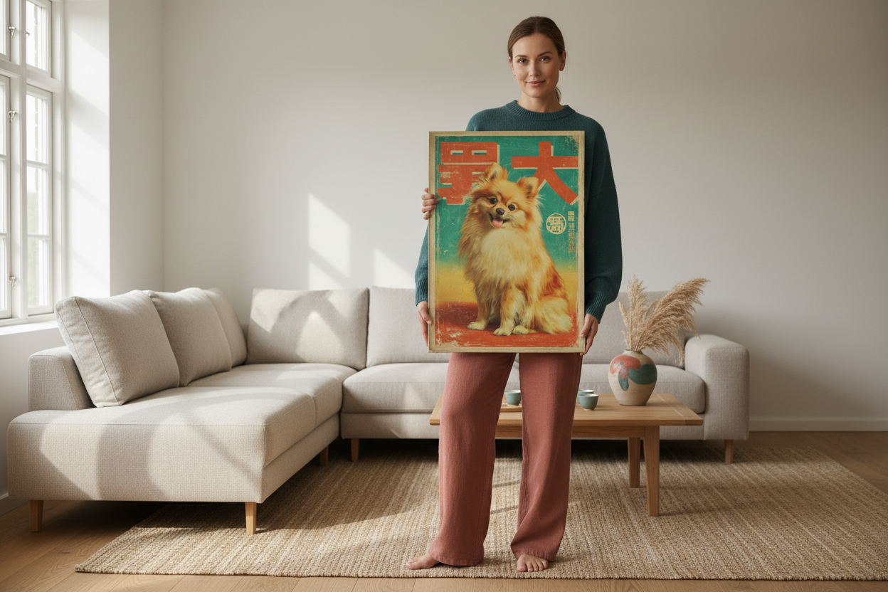 Person med plakat